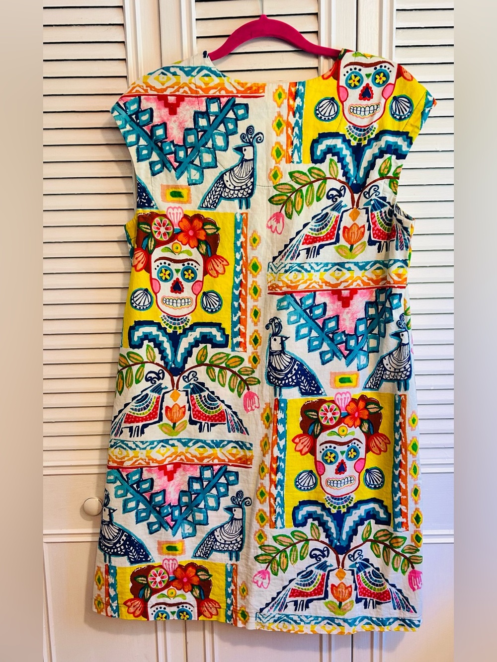 Uncle Frank Multicolor Floral & Bird Print Shift Dress - Picture 4 of 4